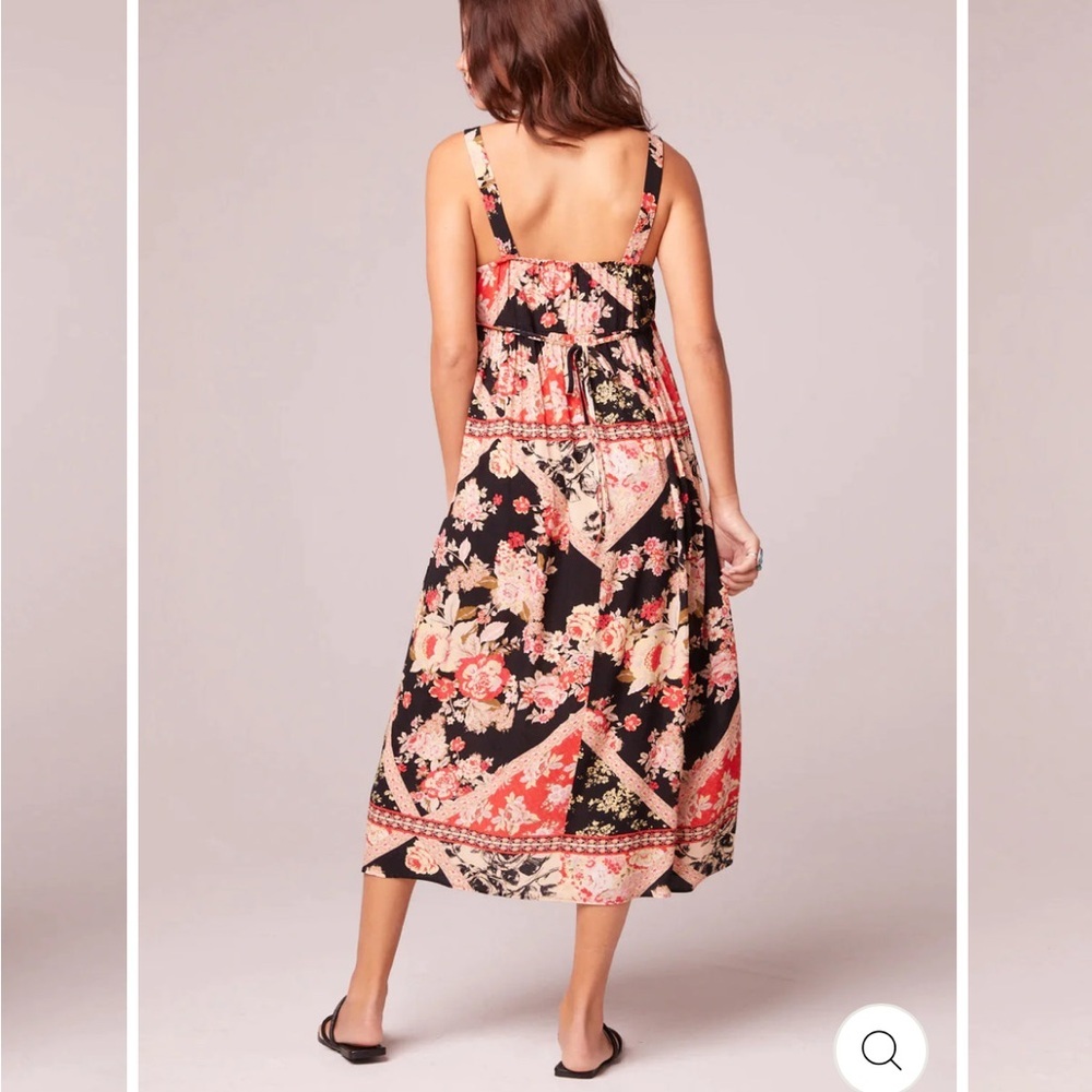 NWOT Band of Gypsies Collective Anthem of the Sun Dress Black Spiced Coral Sz M - Picture 6 of 7